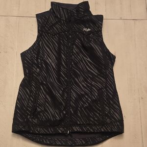 Prana Black and Gray Patterned Vest